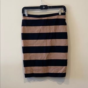 Black and Brown Striped Skirt